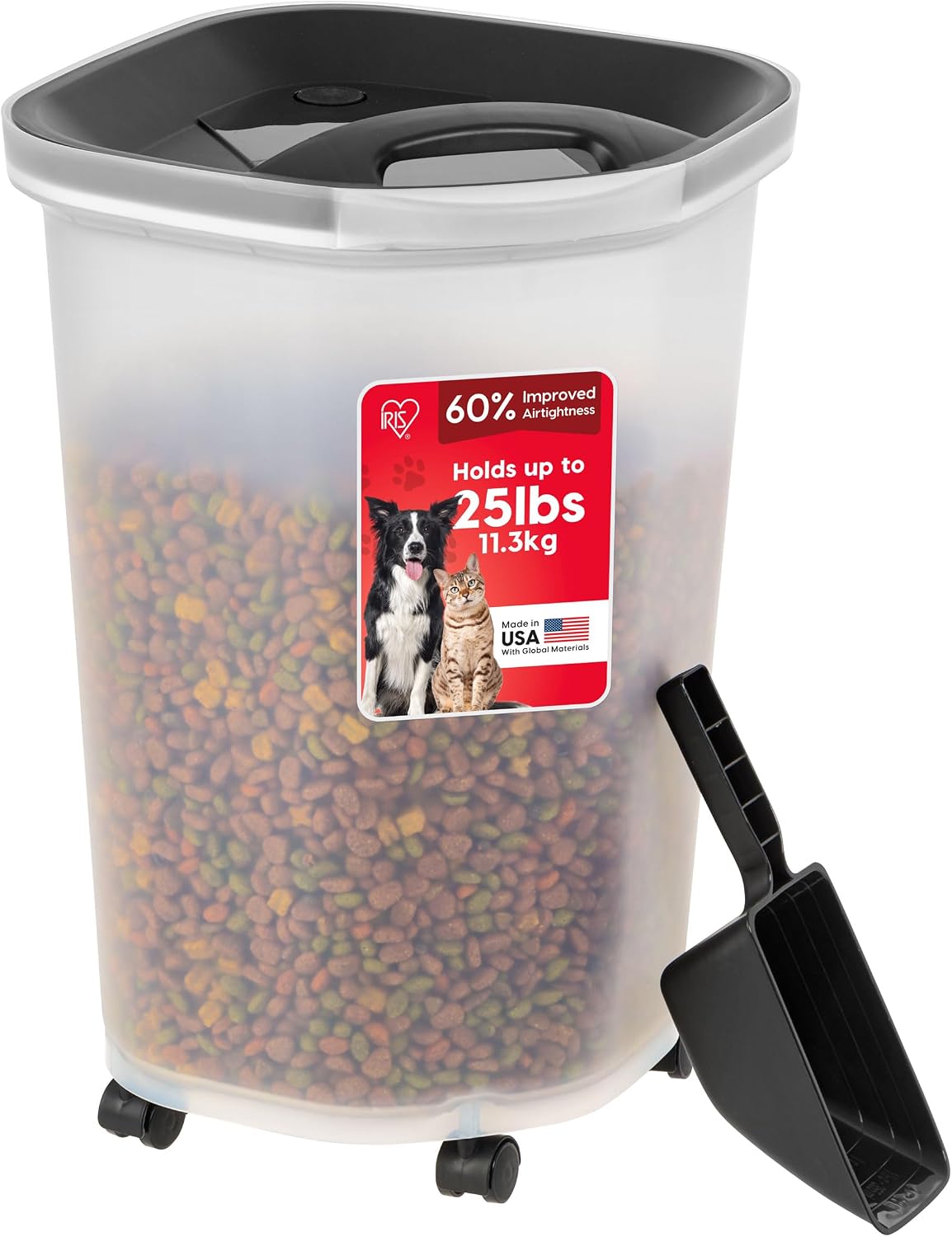 Airtight Storage Container on Wheels, up to 54 lb