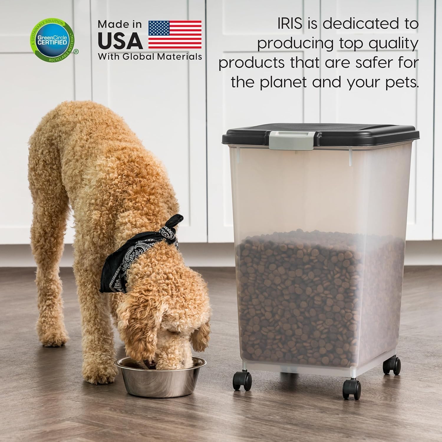 Airtight Storage Container on Wheels, up to 54 lb
