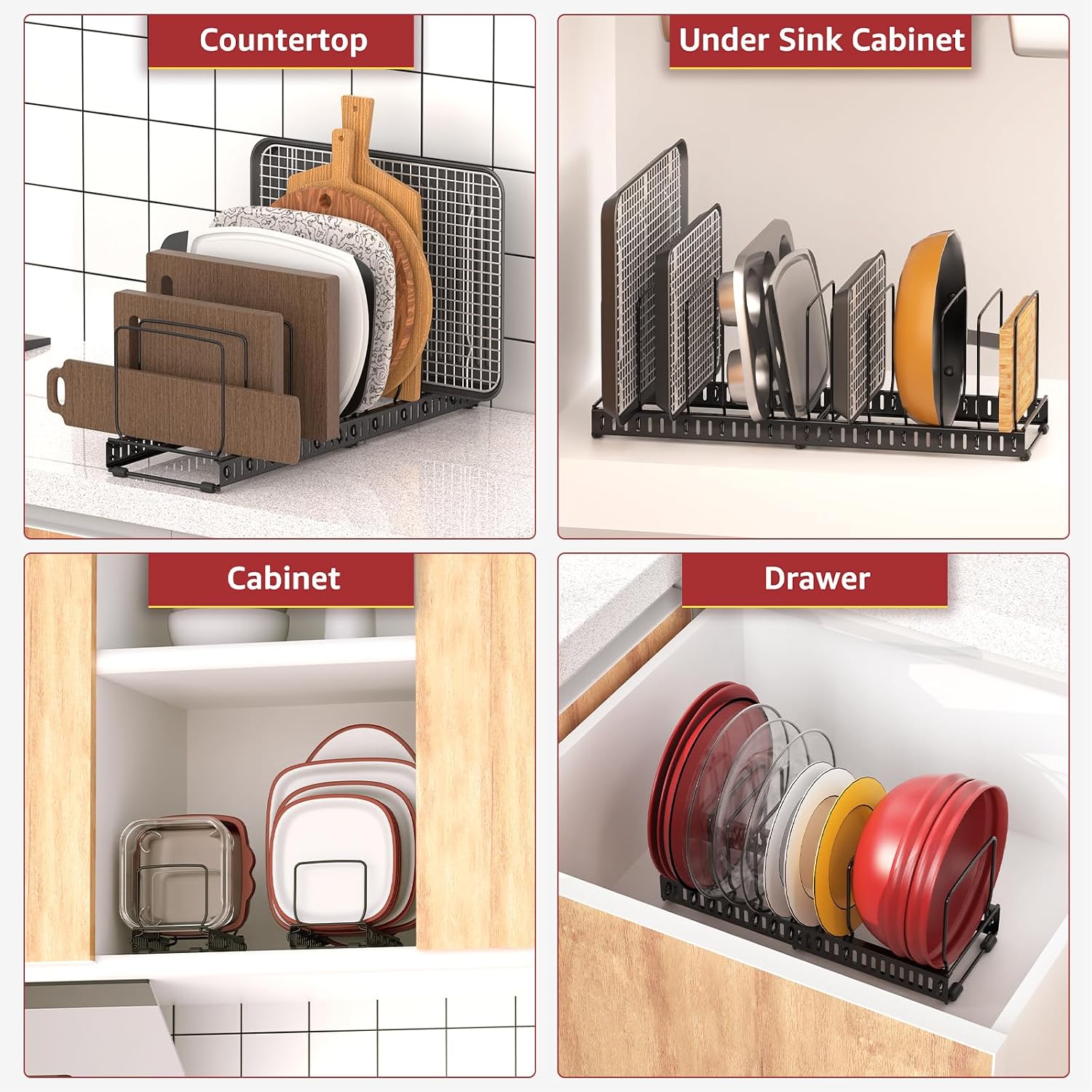 Cutting Board and Baking Tray Organiser, Expandable