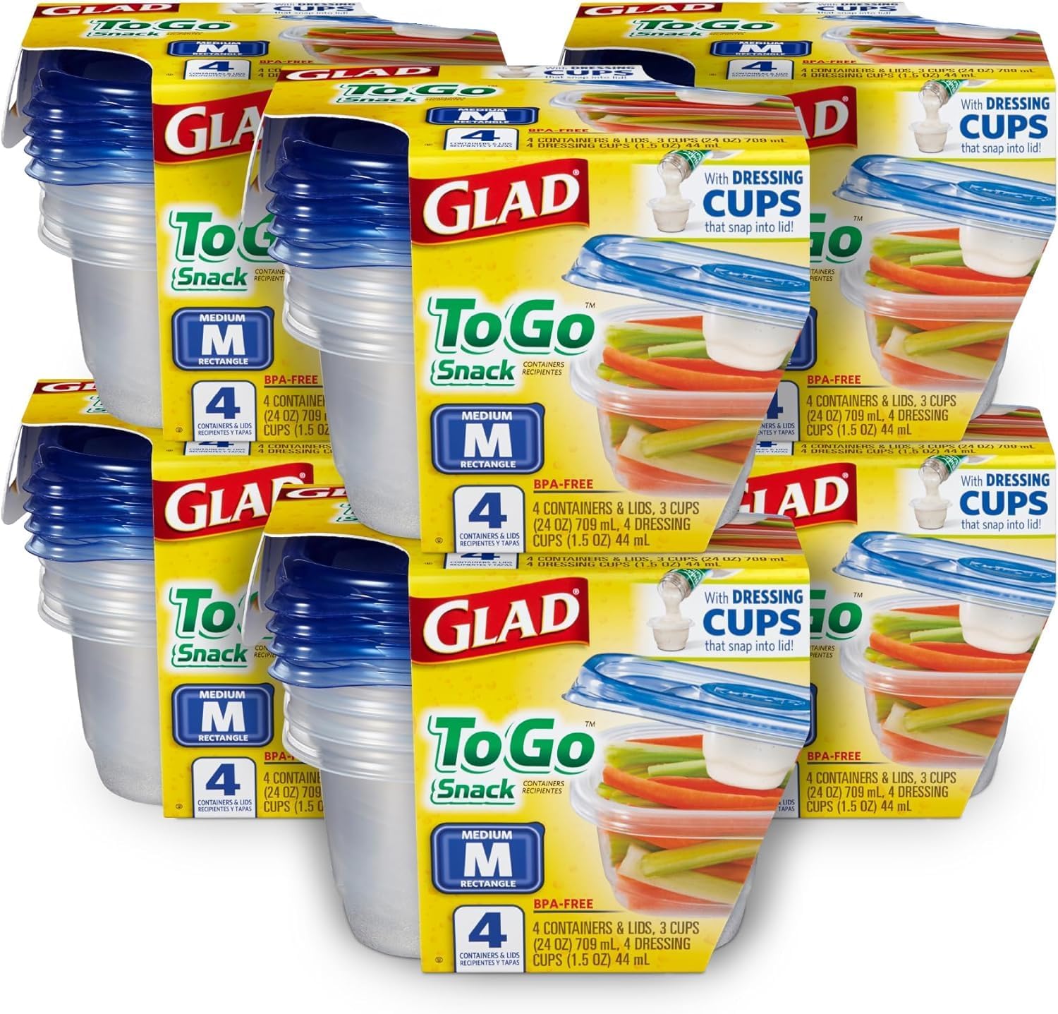 Deep-Dish Containers, 64 oz, 3 Count