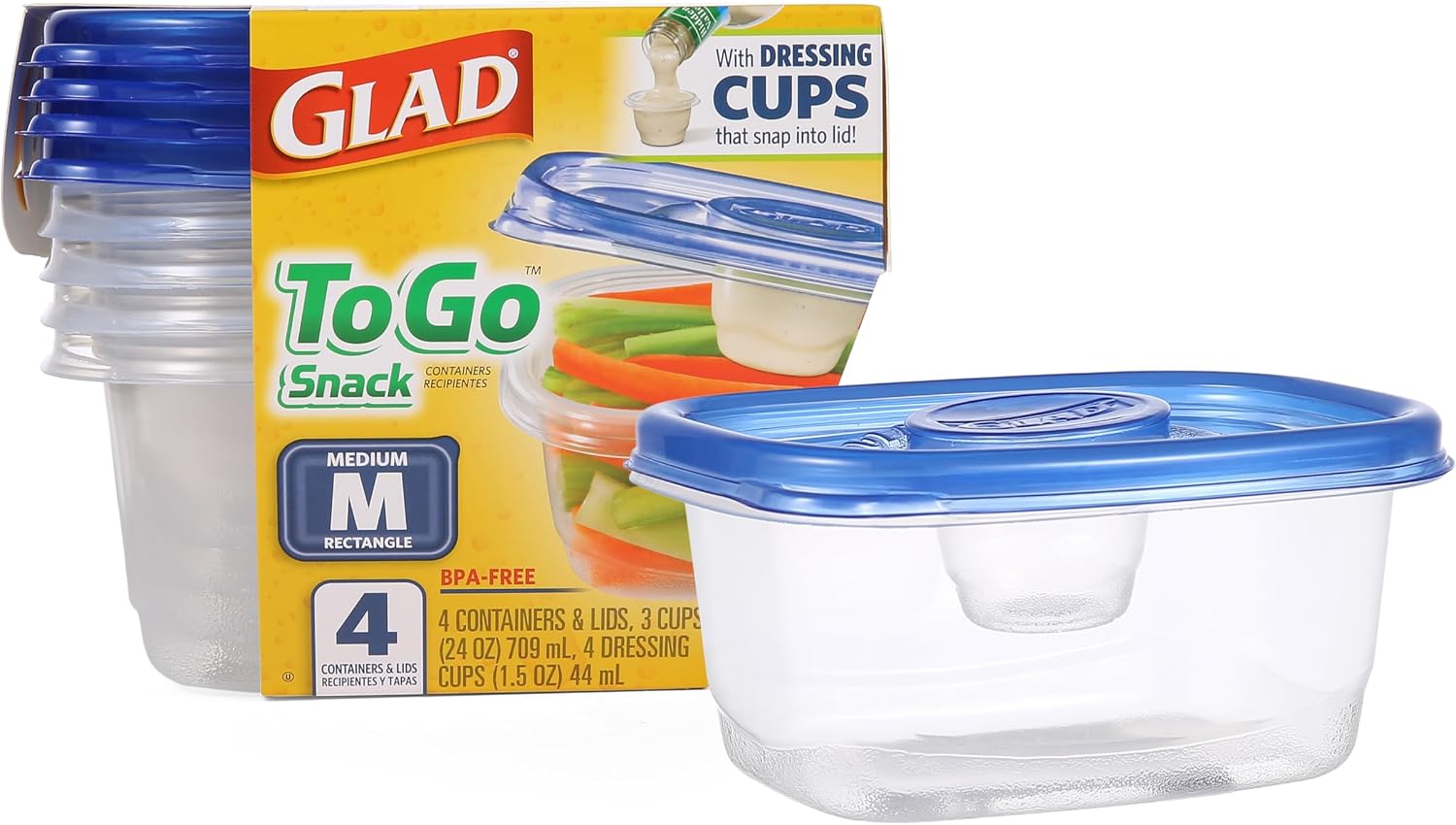 Deep-Dish Containers, 64 oz, 3 Count