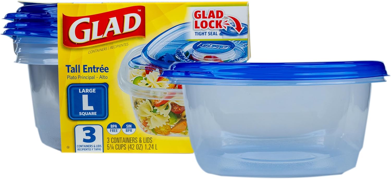 Deep-Dish Containers, 64 oz, 3 Count