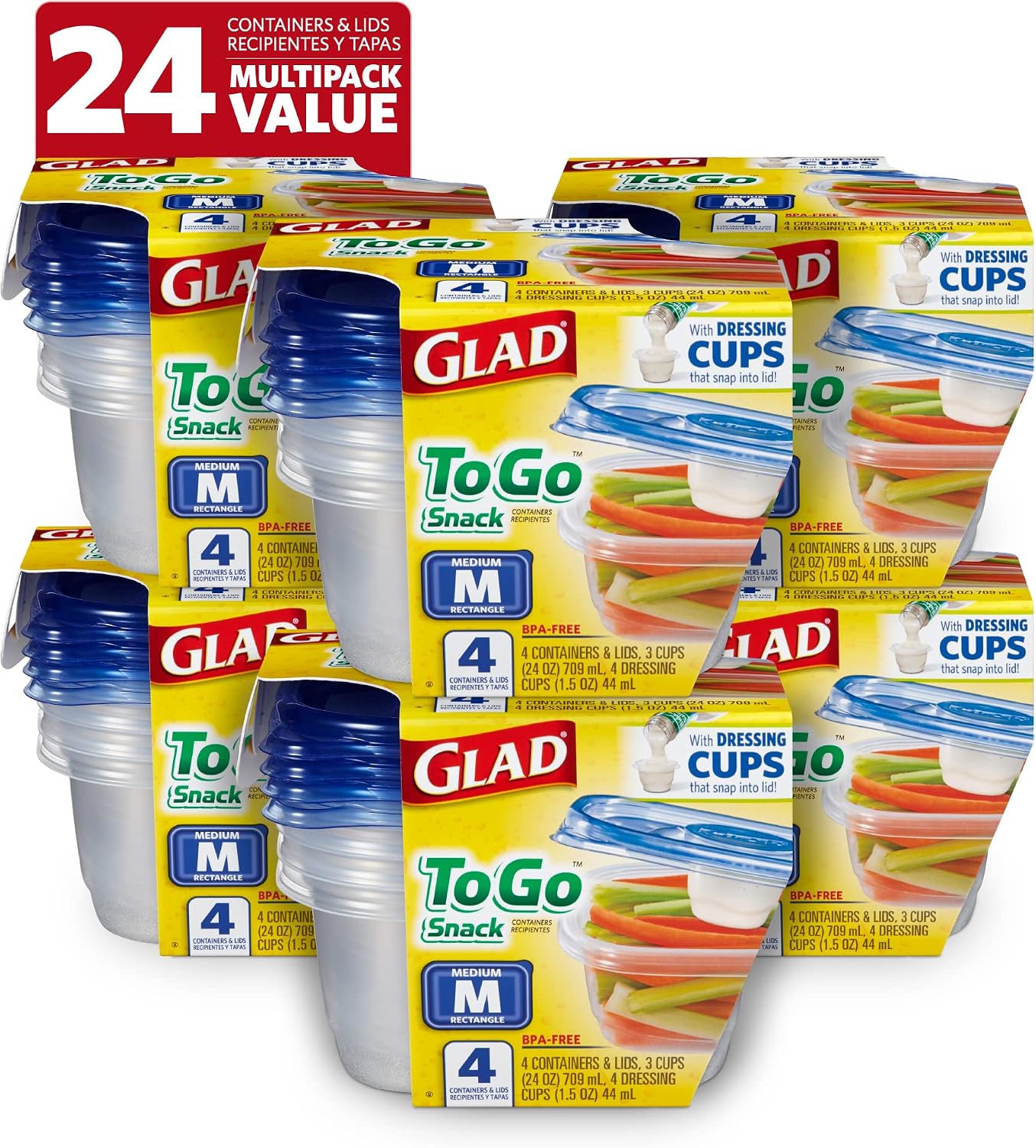 Deep-Dish Containers, 64 oz, 3 Count