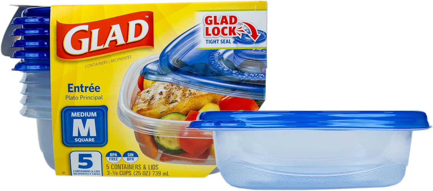 Deep-Dish Containers, 64 oz, 3 Count