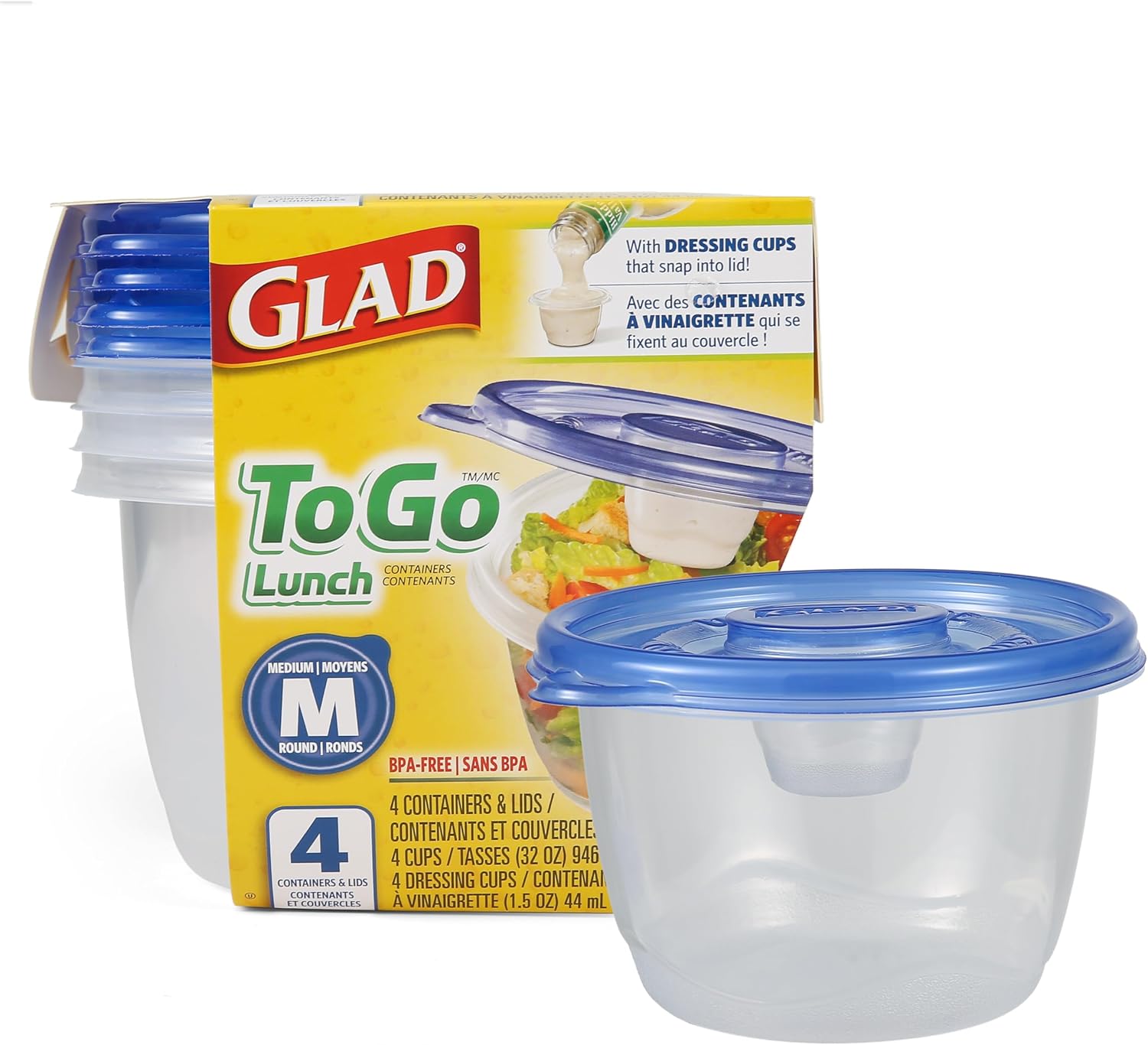 Deep-Dish Containers, 64 oz, 3 Count