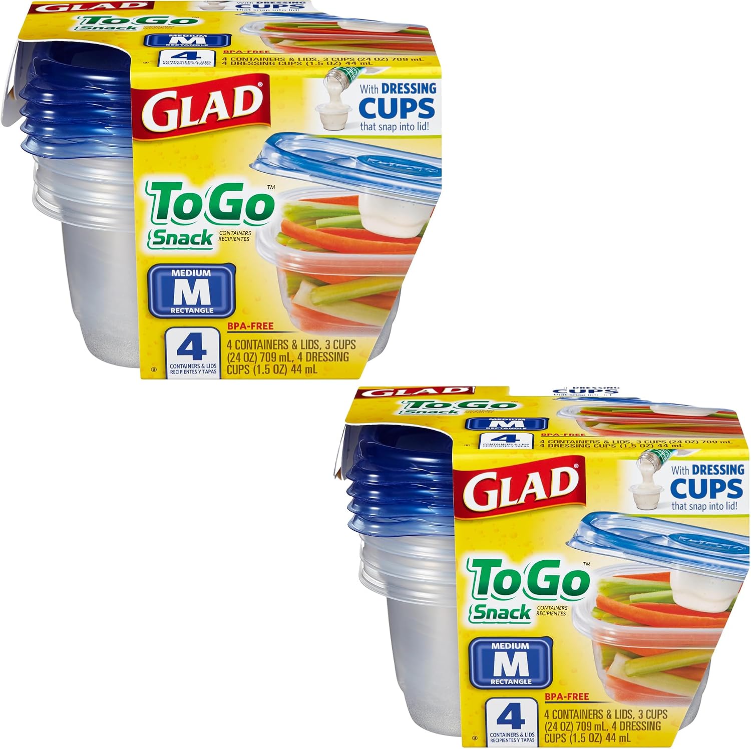 Deep-Dish Containers, 64 oz, 3 Count