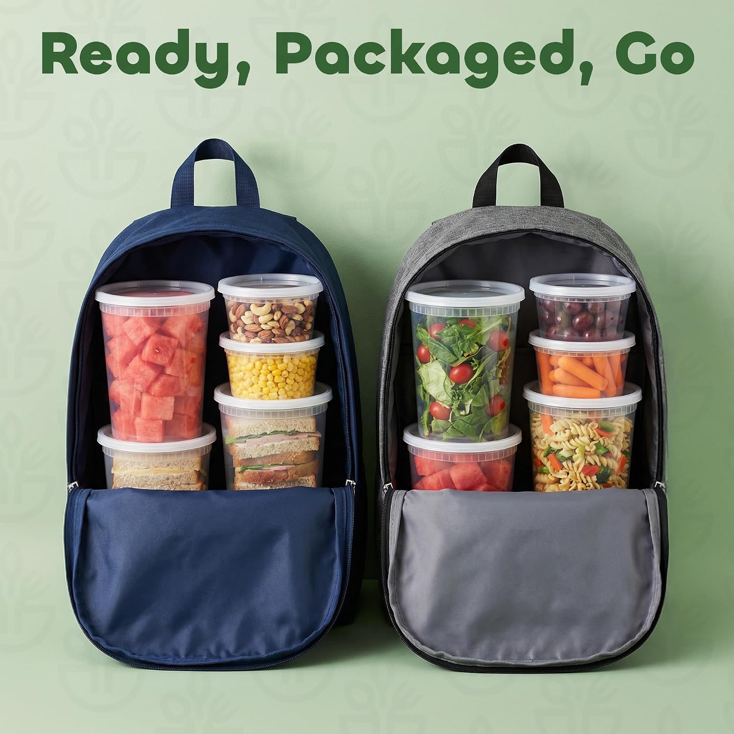 Deli Containers with Lids, 16 oz and 32 oz, 48 Sets