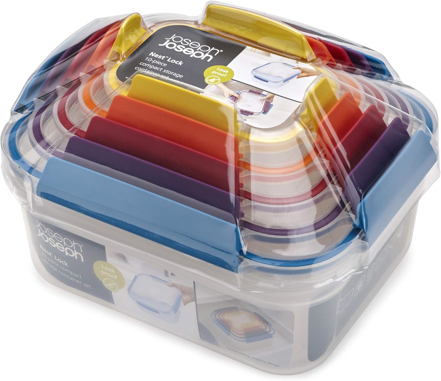 Nesting Container Set with Locking Lids