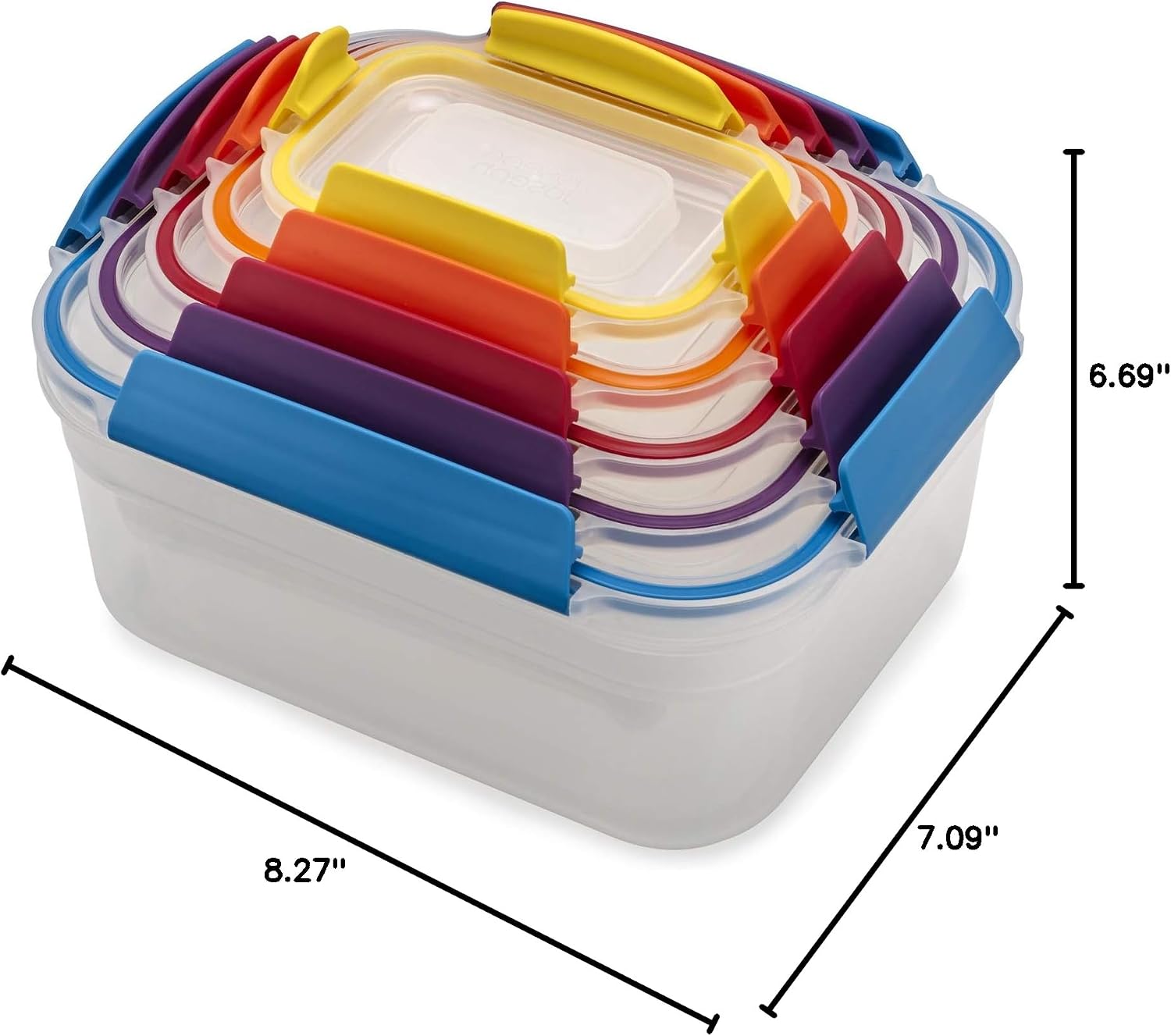 Nesting Container Set with Locking Lids