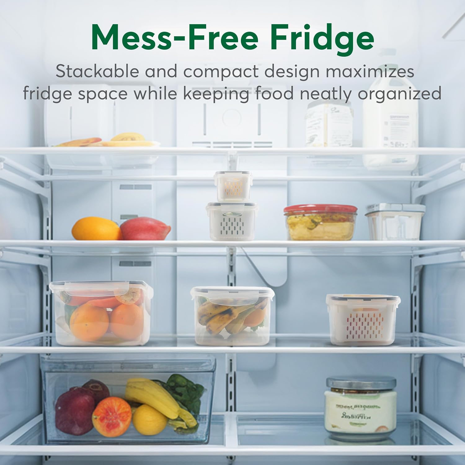 Produce Containers with Colander, 5 Piece