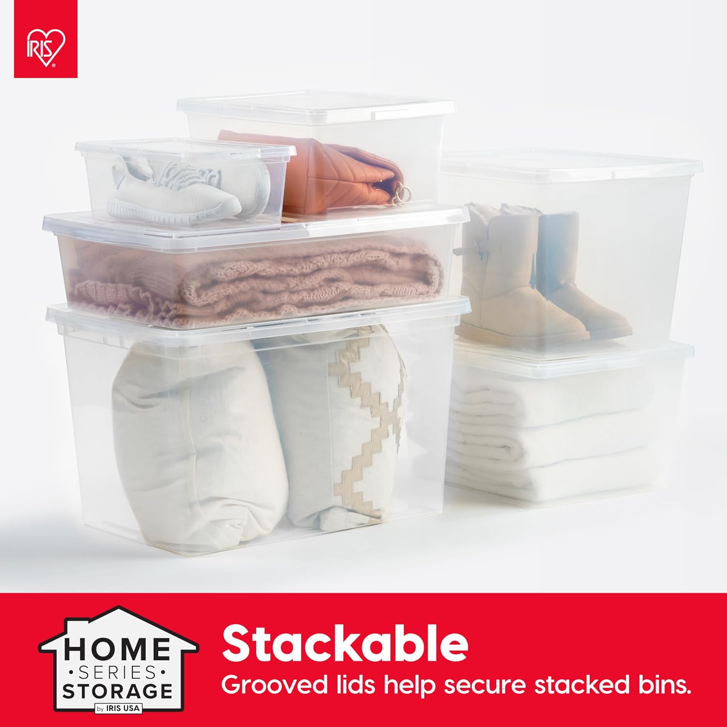 Storage Bins with Lids, 6 Qt, 20 Pack